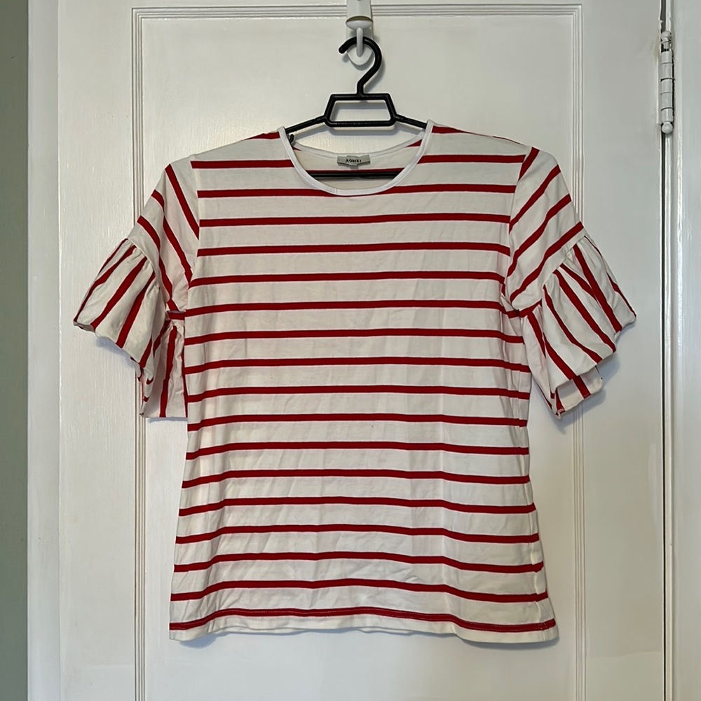 Cute! Nautical Style Bell Sleeve Tee- Never worn.